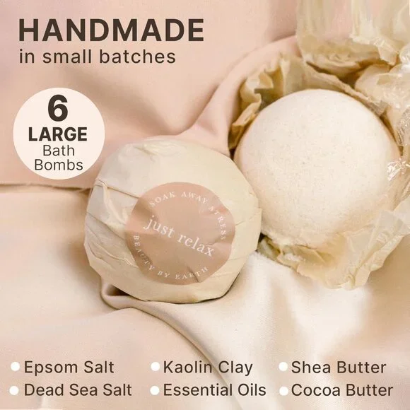 Bath Bombs Gift Set,Made with Organic & Natural Ingredients, Relaxing Spa Gift